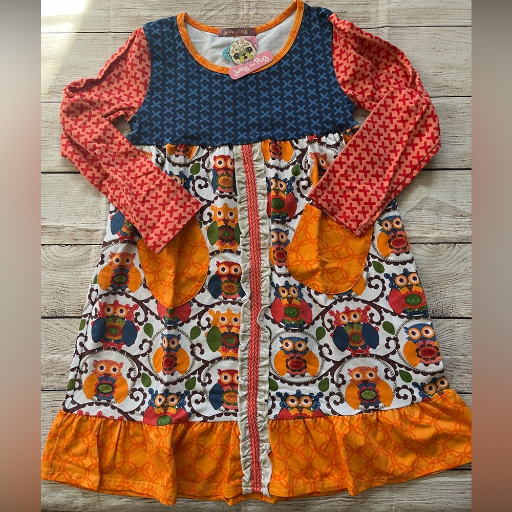NEW Jelly the Pug Owl Woodland Dress